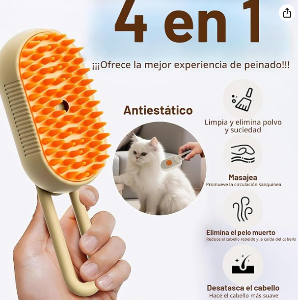 Cepillo pulverizador para mascotas